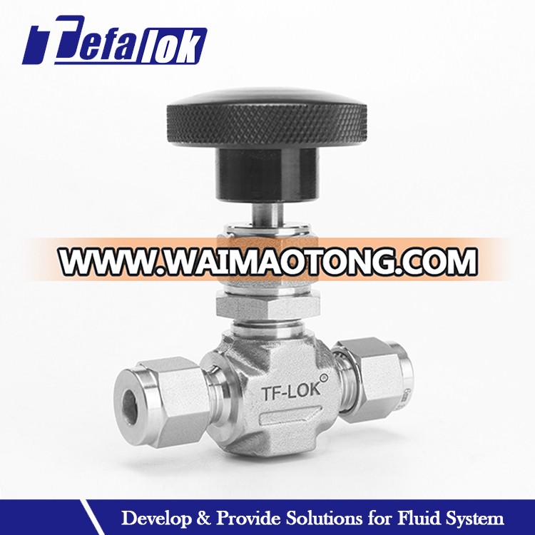 stainless steel ferrule panel mounted gas needle valve